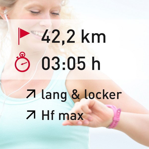 42,2 km - 03:05 h - distance - Herzfrequenz