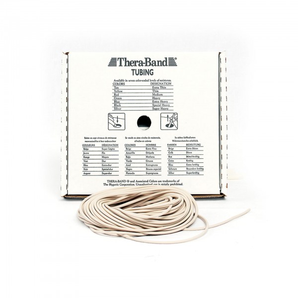 Produktbild TheraBand Tubing 30,5 m, extra dünn / beige