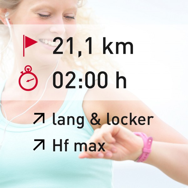 21,1 km - 02:00 h - distance - Herzfrequenz